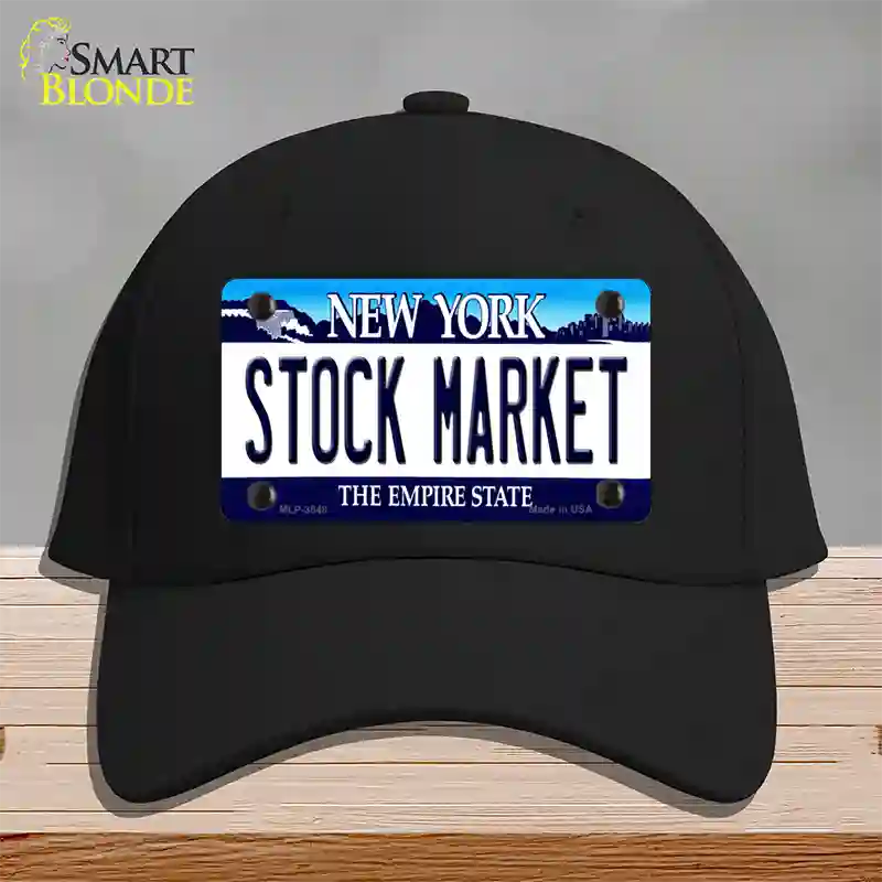 Stock Market New York Novelty License Plate Hat Cotton / Black