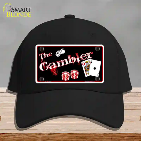 Gambler Novelty License Plate Hat Cotton / Black