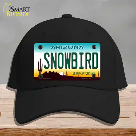 Snowbird Arizona Novelty License Plate Hat Cotton / Black