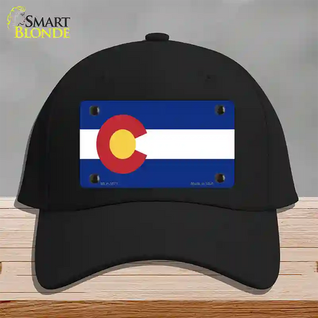 Colorado State Flag Novelty License Plate Hat Cotton / Black