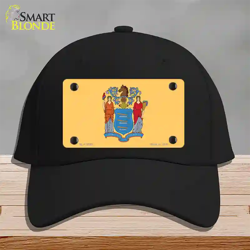 New Jersey State Flag Novelty License Plate Hat Cotton / Black