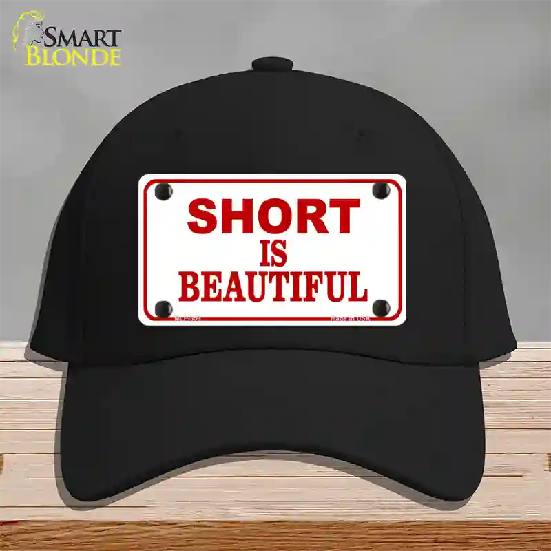 Short Is Beautiful Novelty License Plate Hat Cotton / Black