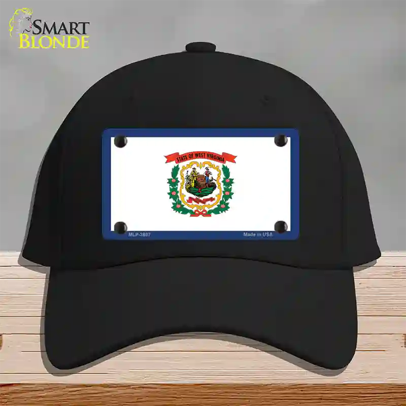 West Virginia State Flag Novelty License Plate Hat Cotton / Black