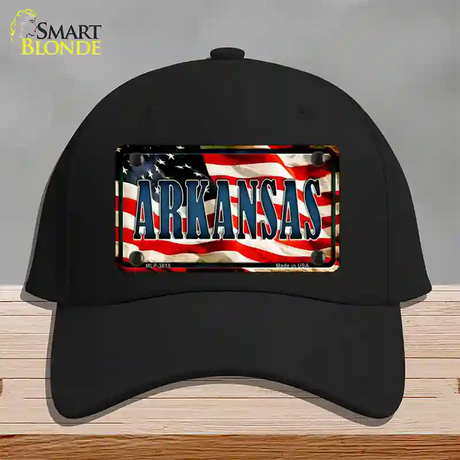 Arkansas USA Novelty License Plate Hat Cotton / Black