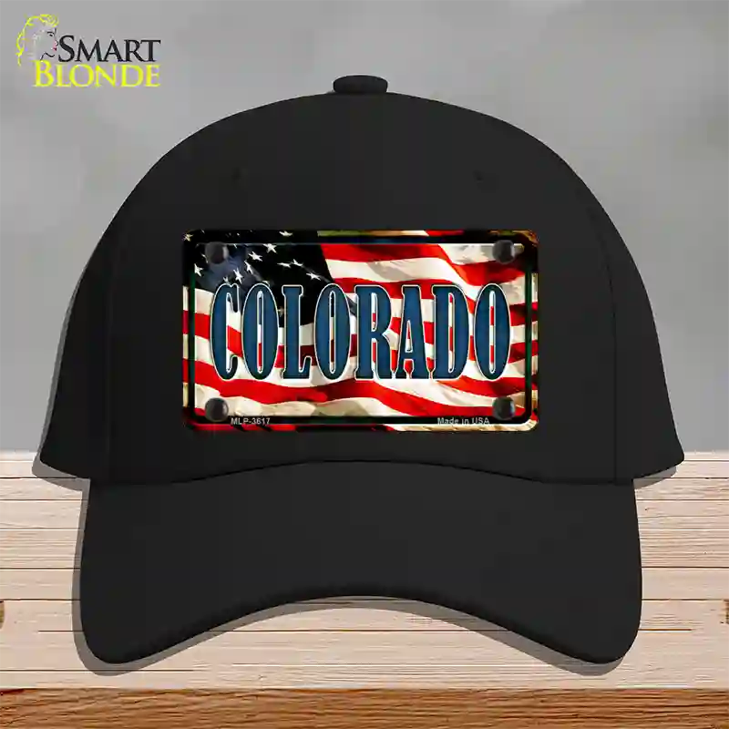 Colorado USA Novelty License Plate Hat Cotton / Black