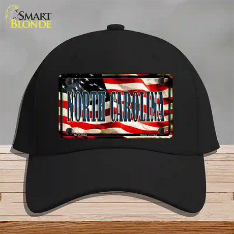 North Carolina USA Novelty License Plate Hat Cotton / Black