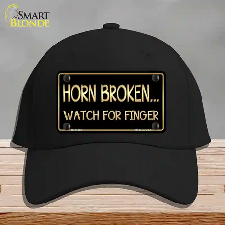 Horn Broken Watch For Finger Novelty License Plate Hat Cotton / Black