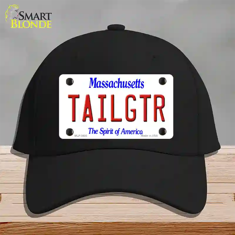 Tailgtr Massachusetts Novelty License Plate Hat Cotton / Black