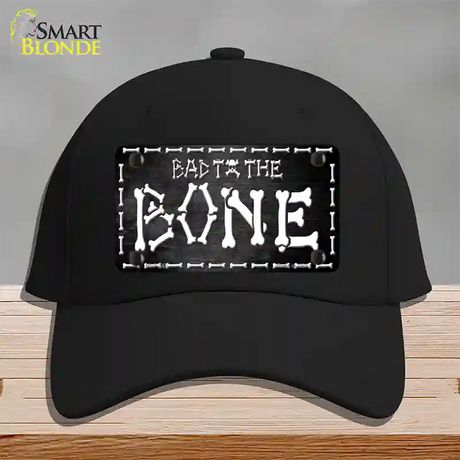 Bad To The Bone Skull Novelty License Plate Hat Cotton / Black