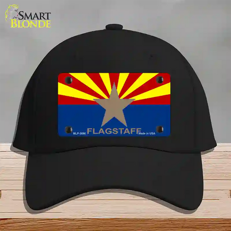 Flagstaff Arizona State Flag Novelty License Plate Hat Cotton / Black