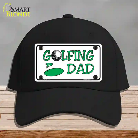 Golfing Dad Novelty License Plate Hat Cotton / Black