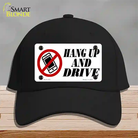 Hang Up And Drive Novelty License Plate Hat Cotton / Black