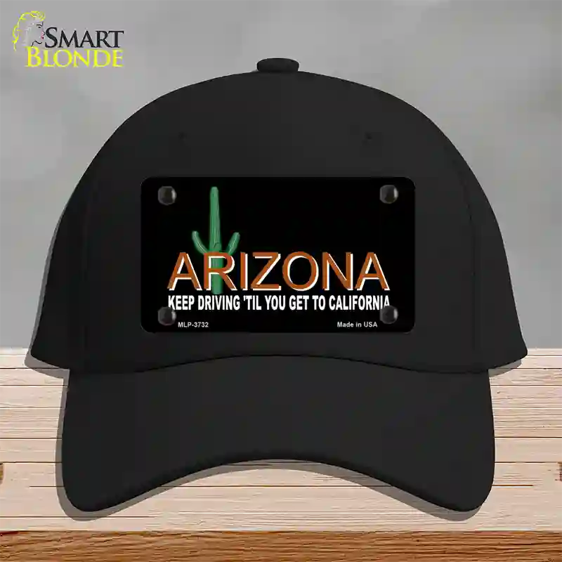 Arizona Keep Driving Novelty License Plate Hat Cotton / Black