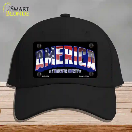 America Novelty License Plate Hat Cotton / Black