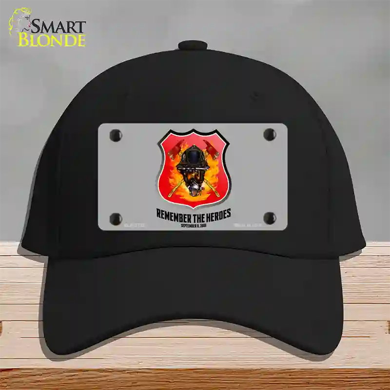 Remember The Heroes Novelty License Plate Hat Cotton / Black