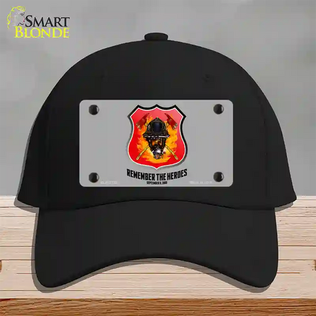 Remember The Heroes Novelty License Plate Hat Cotton / Black