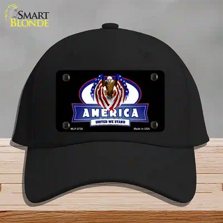 America United Novelty License Plate Hat Cotton / Black