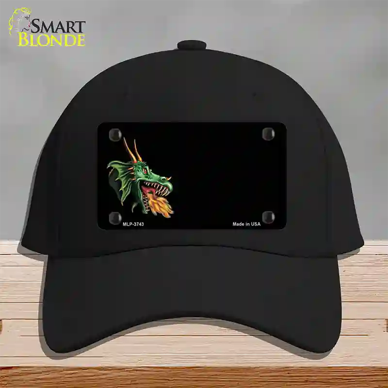 Dragon Offset Customizable Novelty License Plate Hat Cotton / Black