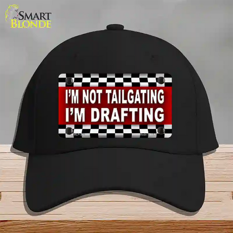 Not Tailgating Drafting Novelty License Plate Hat Cotton / Black