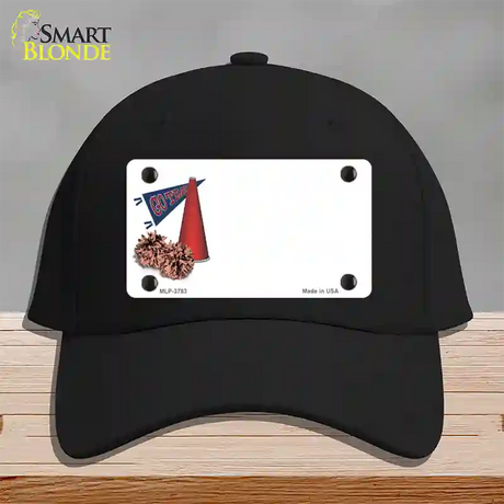 Pom And Cheer Offset Novelty License Plate Hat Cotton / Black