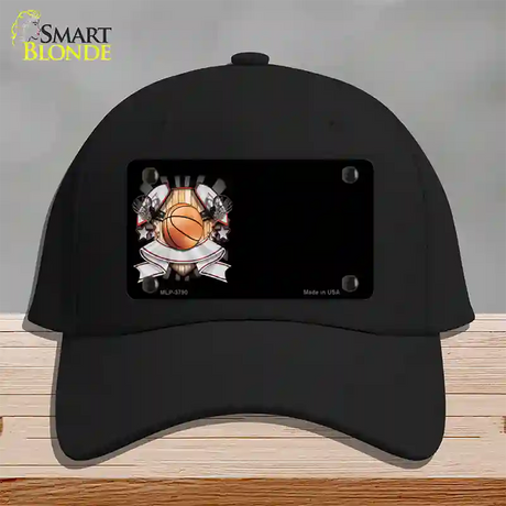 Basketball Banner Offset Novelty License Plate Hat Cotton / Black