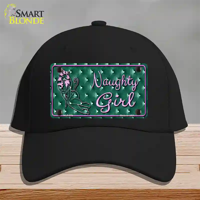 Naughty Girl Novelty License Plate Hat Cotton / Black