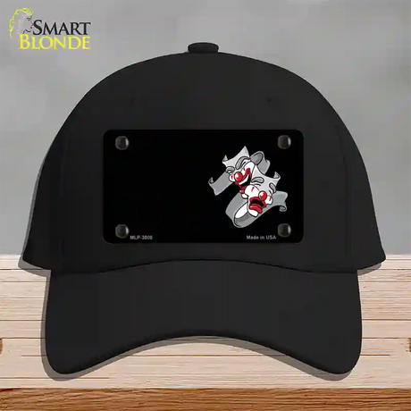 Theater Drama Offset Novelty License Plate Hat Cotton / Black