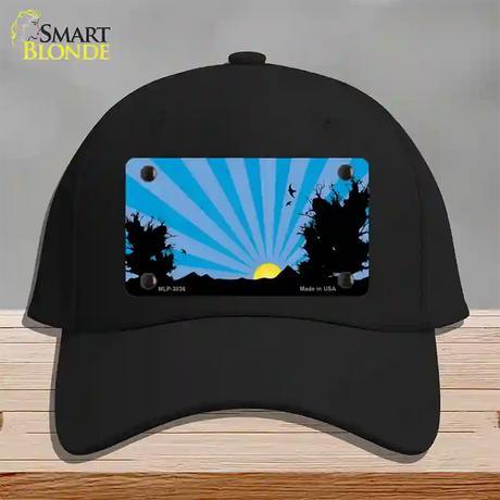 Southwest Blue Sunset Novelty License Plate Hat Cotton / Black