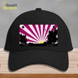 Southwest Pink Sunset Novelty License Plate Hat Cotton / Black