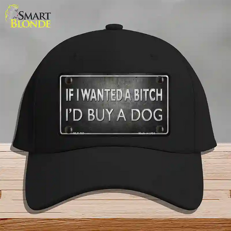 I Would Buy A Dog Novelty License Plate Hat Cotton / Black