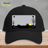 Southwest Cactus Sunrise Gray Novelty License Plate Hat Cotton / Black