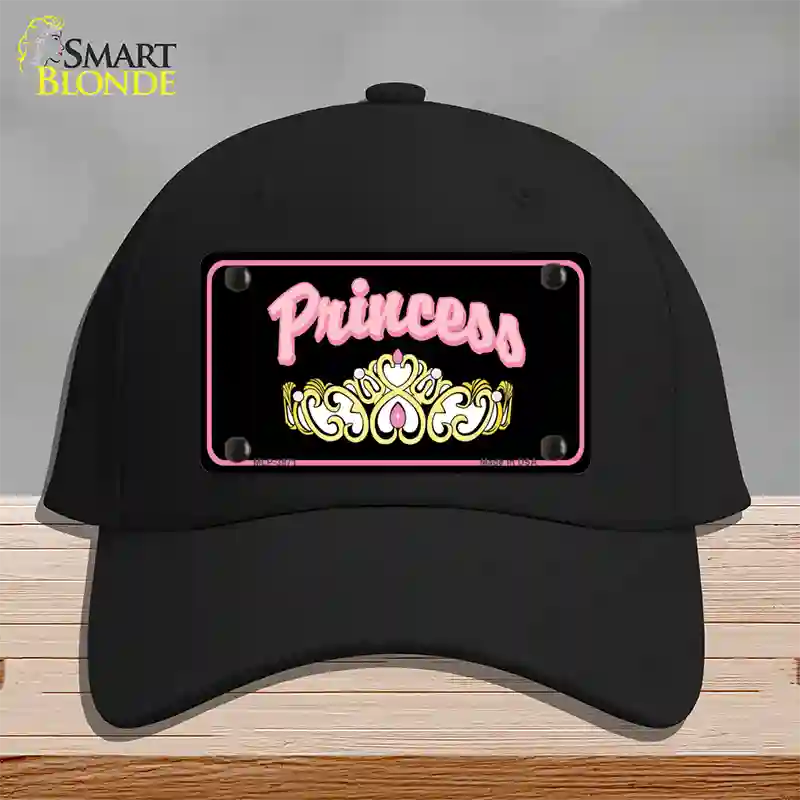 Princess Tiara Novelty License Plate Hat Cotton / Black