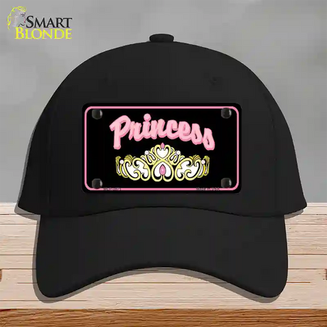 Princess Tiara Novelty License Plate Hat Cotton / Black