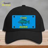 Born To Fish Novelty License Plate Hat Cotton / Black