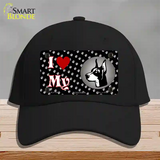 I Love My Doberman Novelty License Plate Hat Cotton / Black