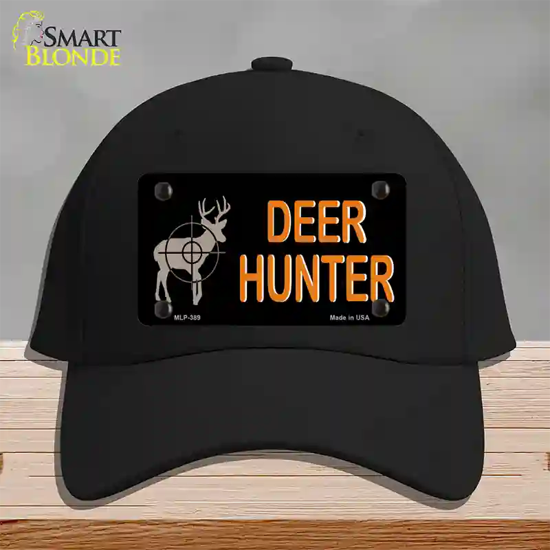 Deer Hunter Novelty License Plate Hat Cotton / Black