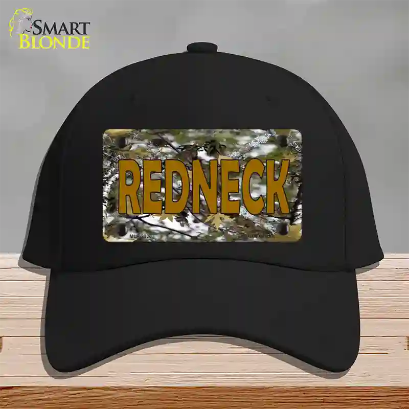 Redneck Camo Novelty License Plate Hat Cotton / Black