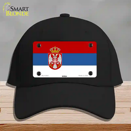 Serbia Eagle Flag Novelty License Plate Hat Cotton / Black