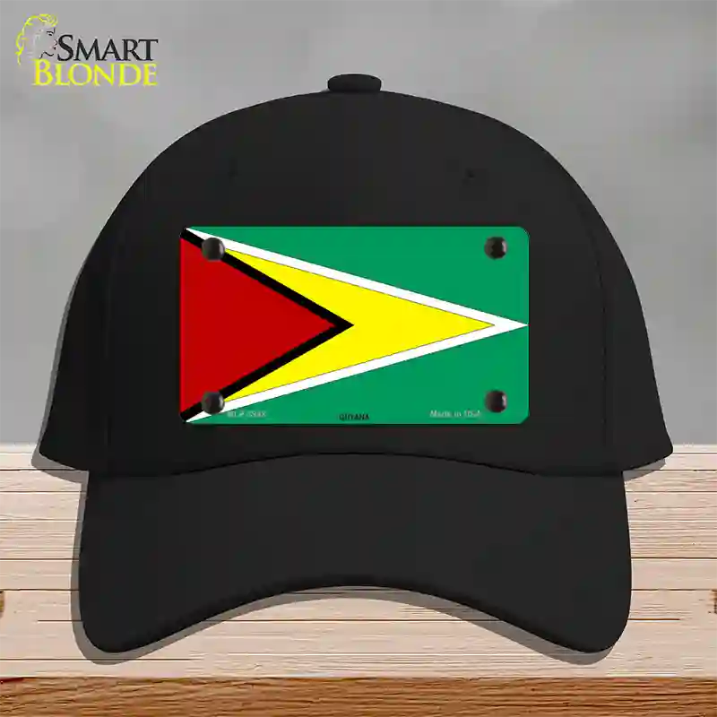 Guyana Flag Novelty License Plate Hat Cotton / Black