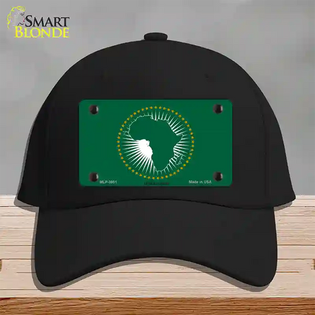 African Union Flag Novelty License Plate Hat Cotton / Black