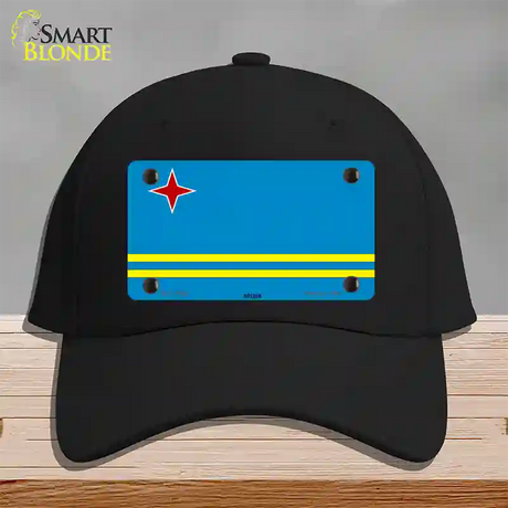 Aruba Flag Novelty License Plate Hat Cotton / Black