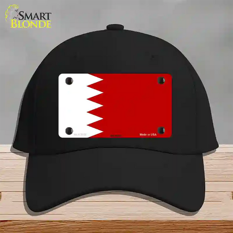 Bahrain Flag Novelty License Plate Hat Cotton / Black