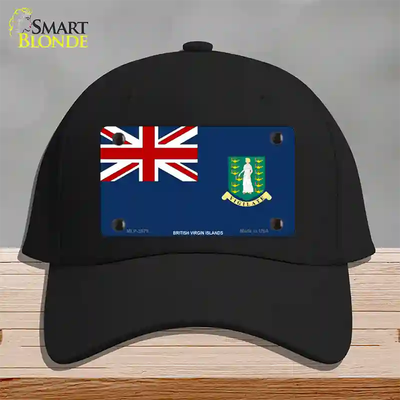 British Virgin Islands Flag Novelty License Plate Hat Cotton / Black