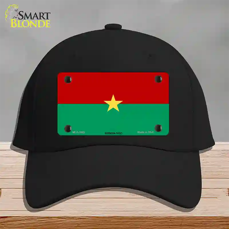 Burkina Faso Flag Novelty License Plate Hat Cotton / Black