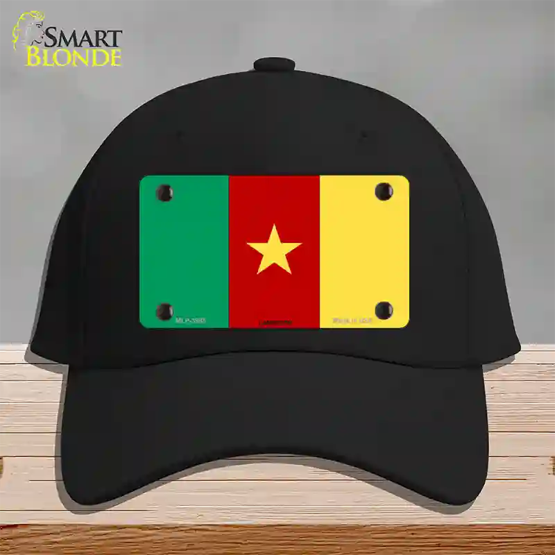 Cameroon Flag Novelty License Plate Hat Cotton / Black