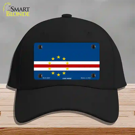 Cape Verde Flag Novelty License Plate Hat Cotton / Black