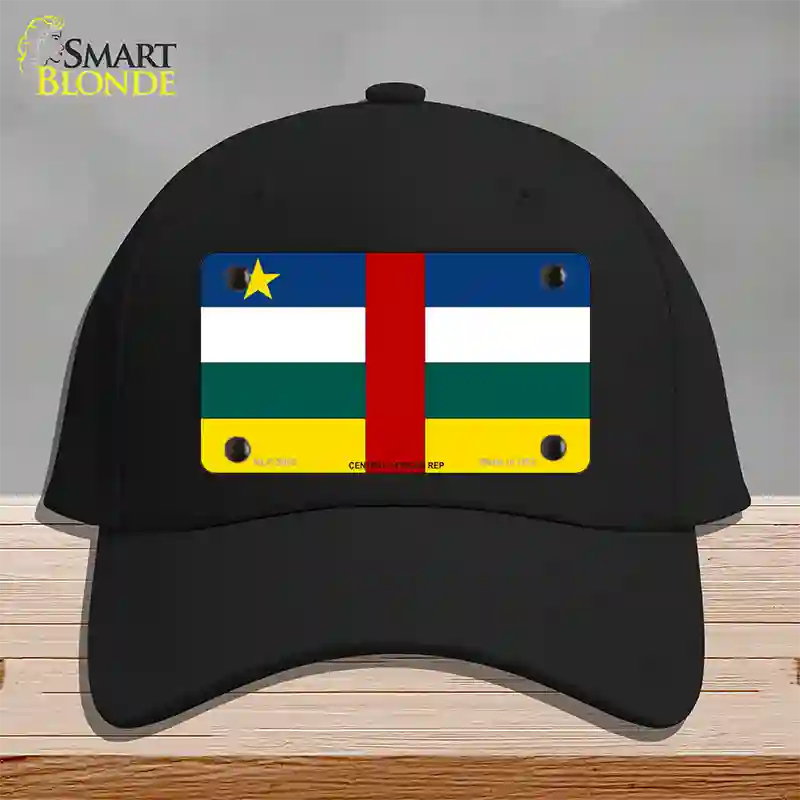 Central African Rep Flag Novelty License Plate Hat Cotton / Black