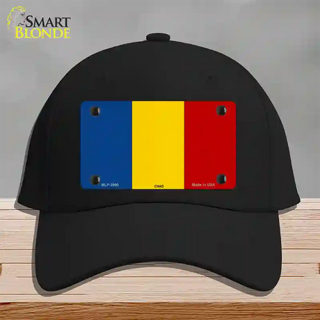 Chad Flag Novelty License Plate Hat Cotton / Black