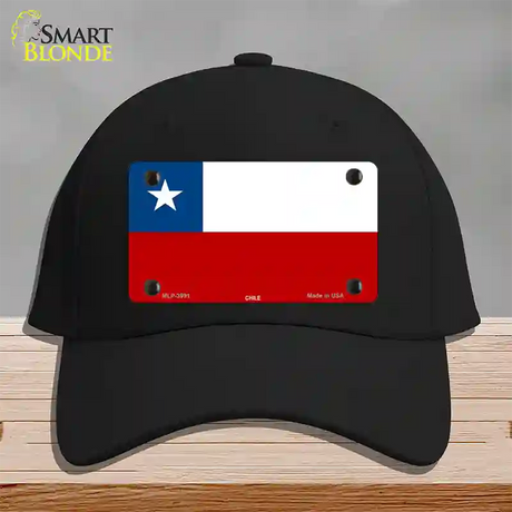 Chile Flag Novelty License Plate Hat Cotton / Black