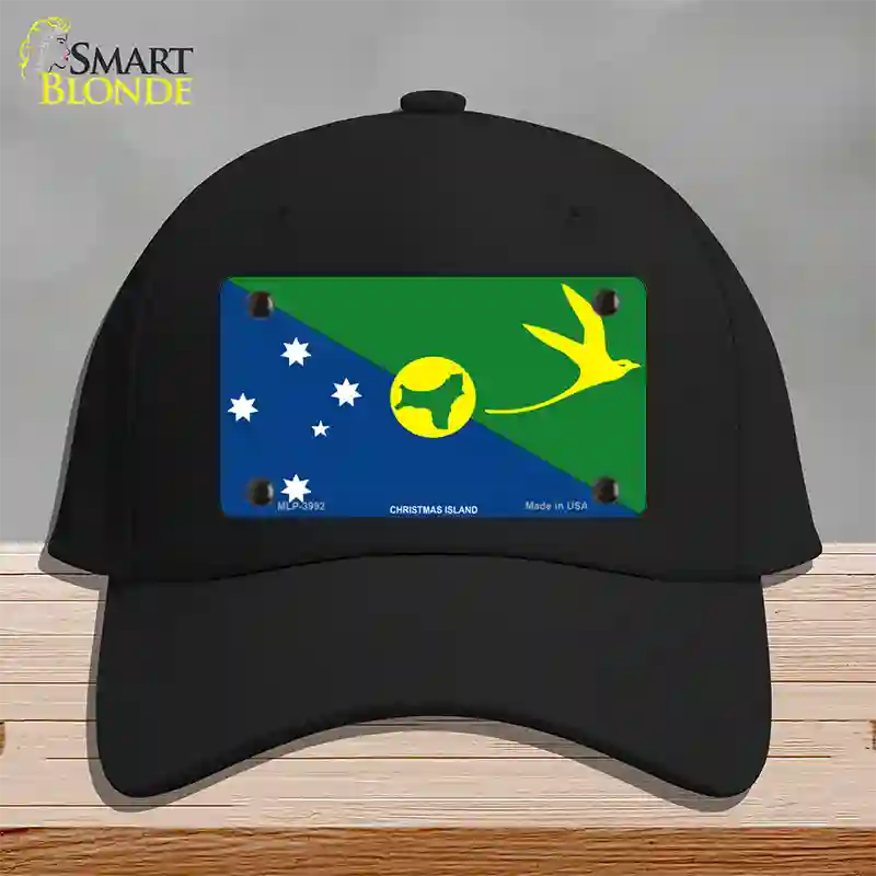 Christmas Island Flag Novelty License Plate Hat Cotton / Black